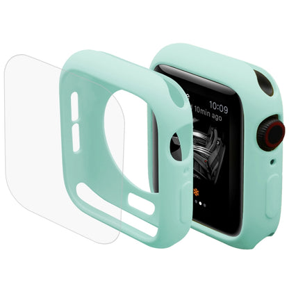 ENKAY Hat-Prince 2 in 1 TPU Semi-clad Protective Shell + 3D Full Screen PET Curved Heat Bending HD Screen Protector for Apple Watch Series 5 & 4 40mm(Green) - Watch Cases by ENKAY | Online Shopping UK | buy2fix