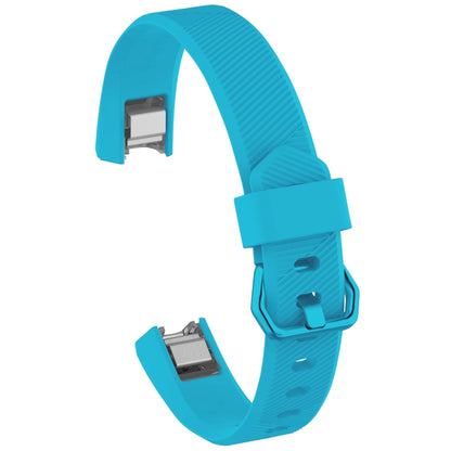 Solid Color Silicone Watch Band for FITBIT Alta / HR, Size: L(Sea Blue) - Watch Bands by buy2fix | Online Shopping UK | buy2fix