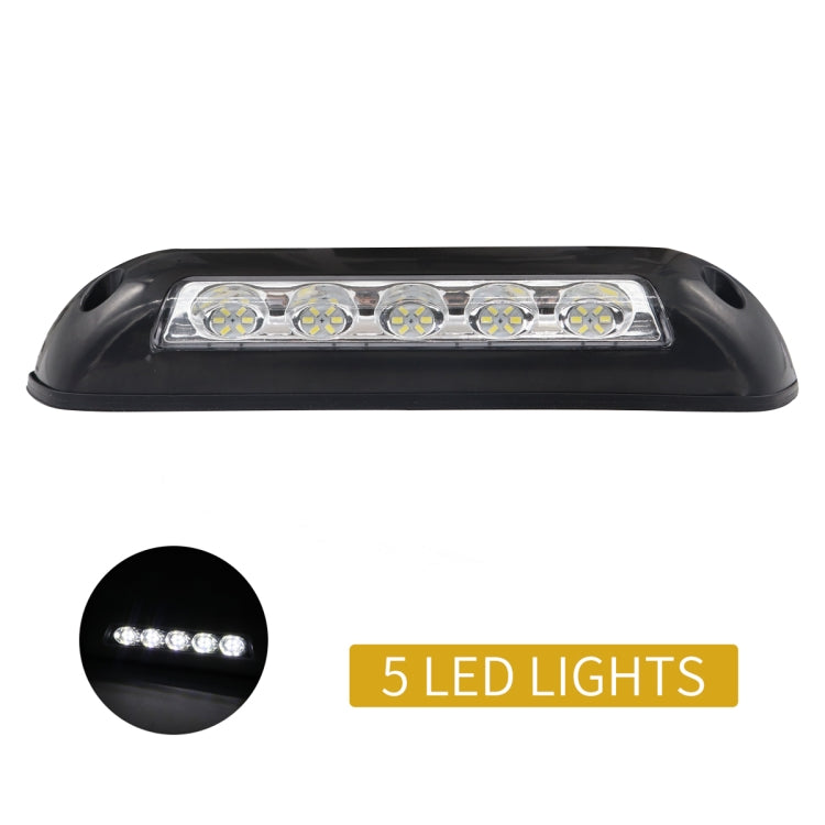 DC 12V 2.6W 6000K IP67 Marine RV Waterproof LED Stair Deck Dome Light Ceiling  Lamp, Black Shell and Rubber Base - Marine Accessories & Parts by buy2fix | Online Shopping UK | buy2fix