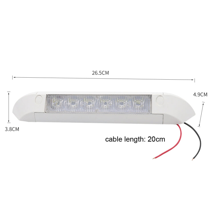 DC 12V 2.6W 6000K IP67 Marine RV Waterproof LED Stair Deck Dome Light Ceiling  Lamp, Aluminum Alloy Base - Marine Accessories & Parts by buy2fix | Online Shopping UK | buy2fix