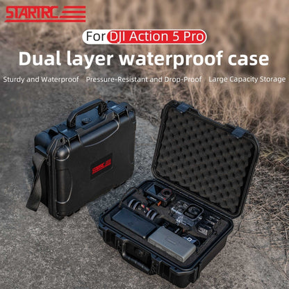 For DJI Osmo Action 5 Pro STARTRC Waterproof EVA ABS Dual-layer Suitcase Storage Box (Black) - Case & Bags by STARTRC | Online Shopping UK | buy2fix