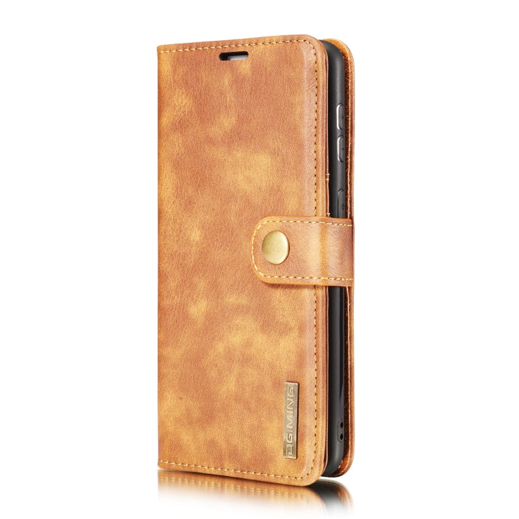 For Samsung Galaxy S21+ 5G DG.MING Crazy Horse Texture Flip Detachable Magnetic Leather Case with Holder & Card Slots & Wallet(Brown) - Galaxy S21+ 5G Cases by DG.MING | Online Shopping UK | buy2fix