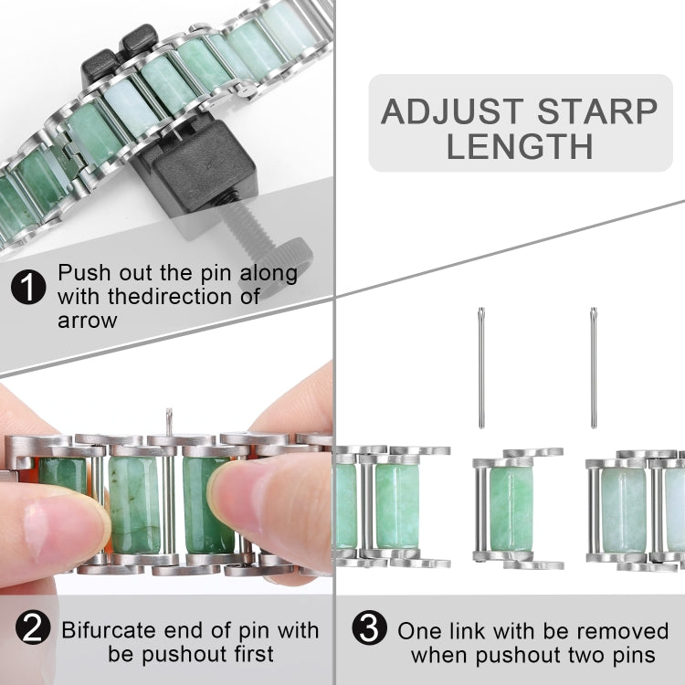 Emerald Stainless Steel Watch Band For Apple Watch Ultra 49mm&Watch Ultra 2 49mm / Series 9&8&7 45mm / SE 3&SE 2&6&SE&5&4 44mm / 3&2&1 42mm(Silver) - Watch Bands by buy2fix | Online Shopping UK | buy2fix