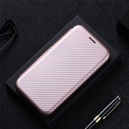 For Blackview BV6300 Pro Carbon Fiber Texture Horizontal Flip TPU + PC + PU Leather Case with Card Slot(Pink) - More Brand by buy2fix | Online Shopping UK | buy2fix