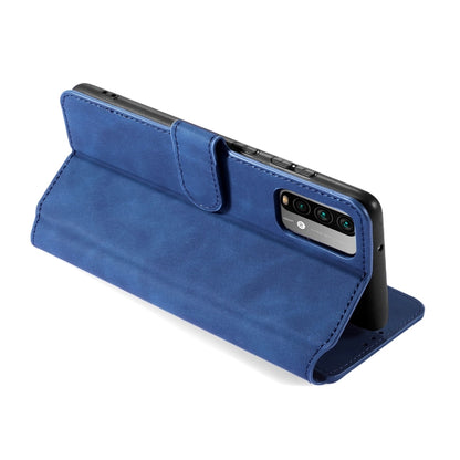 For Xiaomi Poco M3 DG.MING Retro Oil Side Horizontal Flip Leather Case with Holder & Card Slots & Wallet(Blue) - Xiaomi Cases by DG.MING | Online Shopping UK | buy2fix