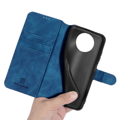 For Xiaomi Redmi Note 9 5G DG.MING Retro Oil Side Horizontal Flip Leather Case with Holder & Card Slots & Wallet(Blue) - Xiaomi Cases by DG.MING | Online Shopping UK | buy2fix