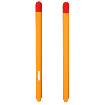 Liquid Silicone Stylus Pen Protective Case for Samsung Galaxy Tab S6 Lite P610 / P615(Yellow Red) - Pencil Accessories by buy2fix | Online Shopping UK | buy2fix