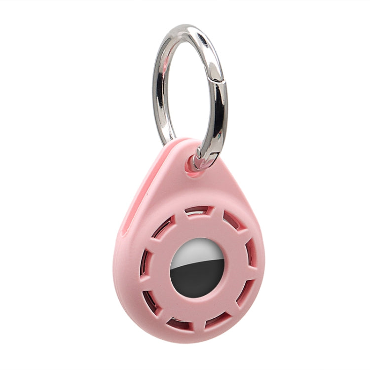 Silica Gel Anti-scratch Shockproof Protective Cover Soft Case with Keychain Ring Loop For AirTag(Pink) - Key Chain Series by MOMAX | Online Shopping UK | buy2fix