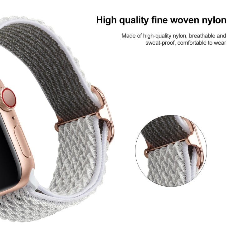 Wave Texture Nylon Watch Band For Apple Watch Ultra 49mm&Watch Ultra 2 49mm / Series 9&8&7 45mm / SE 3&SE 2&6&SE&5&4 44mm / 3&2&1 42mm(Seashell) - Watch Bands by buy2fix | Online Shopping UK | buy2fix