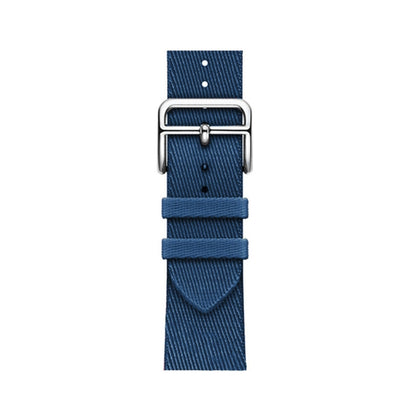 Two-color Nylon Braid Watch Band For Apple Watch Ultra 49mm&Watch Ultra 2 49mm / Series 9&8&7 45mm / SE 3&SE 2&6&SE&5&4 44mm / 3&2&1 42mm(Blue) - Watch Bands by buy2fix | Online Shopping UK | buy2fix