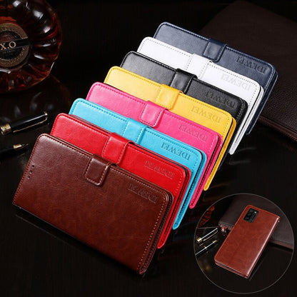 For Blackview A100 idewei Crazy Horse Texture Horizontal Flip Leather Case with Holder & Card Slots & Wallet(Rose Red) - More Brand by idewei | Online Shopping UK | buy2fix