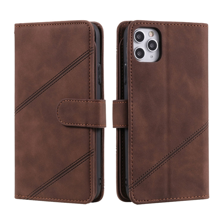 For iPhone 11 Skin Feel Business Horizontal Flip PU Leather Case with Holder & Multi-Card Slots & Wallet & Lanyard & Photo Frame (Brown) - iPhone 11 Cases by buy2fix | Online Shopping UK | buy2fix