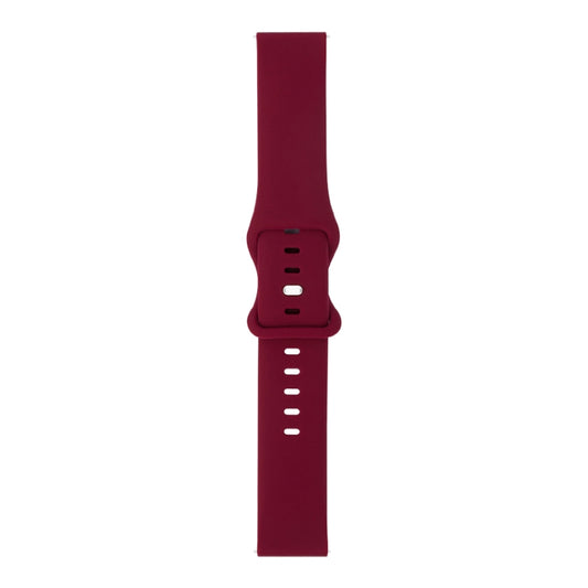 For Huawei Watch GT 2 42mm 8-buckle Silicone Watch Band(Wine Red) - Watch Bands by buy2fix | Online Shopping UK | buy2fix