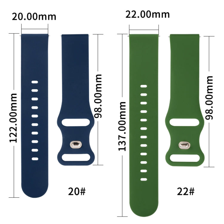 For Huawei Watch GT 2 42mm 8-buckle Silicone Watch Band(Pine Needle Green) - Watch Bands by buy2fix | Online Shopping UK | buy2fix