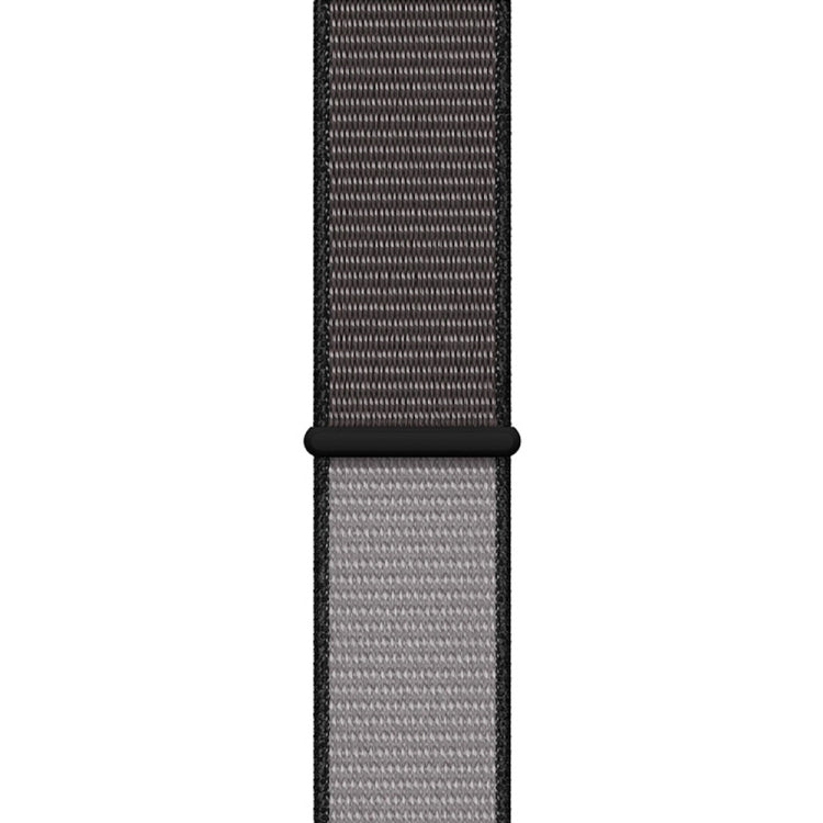 For Apple Watch Series 7 41mm / 6 & SE & 5 & 4 40mm / 3 & 2 & 1 38mm Color Matching Nylon Watch Band(Black + Grey) - Watch Bands by buy2fix | Online Shopping UK | buy2fix