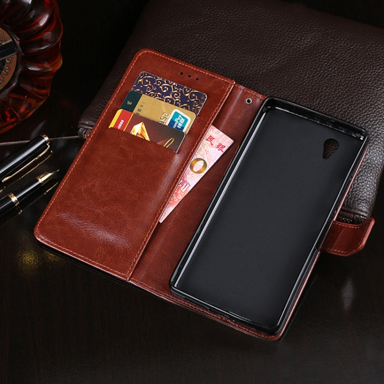 For Alcatel 1 2021 idewei Crazy Horse Texture Horizontal Flip Leather Case with Holder & Card Slots & Wallet(Brown) - More Brand by idewei | Online Shopping UK | buy2fix
