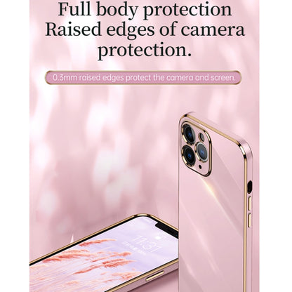 For iPhone 11 Pro XINLI Straight Edge 6D Electroplate TPU Phone Case (Pink) - iPhone 11 Pro Cases by XINLI | Online Shopping UK | buy2fix