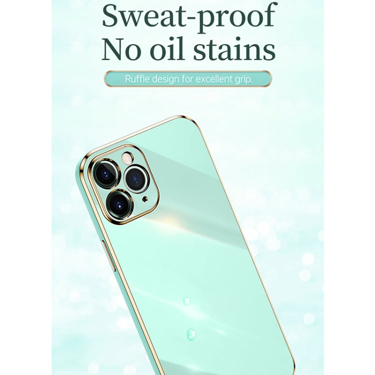 For iPhone 11 Pro XINLI Straight Edge 6D Electroplate TPU Phone Case (Mint Green) - iPhone 11 Pro Cases by XINLI | Online Shopping UK | buy2fix