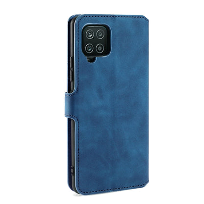 For Samsung Galaxy A22 4G DG.MING Retro Oil Side Horizontal Flip Leather Case with Holder & Card Slots & Wallet(Blue) - Galaxy Phone Cases by DG.MING | Online Shopping UK | buy2fix