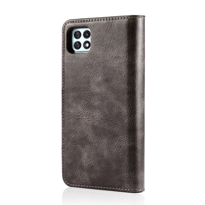 For Samsung Galaxy A22 5G DG.MING Crazy Horse Texture Flip Detachable Magnetic Leather Case with Holder & Card Slots & Wallet(Grey) - Galaxy Phone Cases by DG.MING | Online Shopping UK | buy2fix