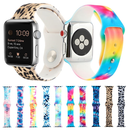 Silicone Painted Pattern Watch Band For Apple Watch Ultra 49mm&Watch Ultra 2 49mm / Series 9&8&7 45mm / SE 3&SE 2&6&SE&5&4 44mm / 3&2&1 42mm(J) - Watch Bands by buy2fix | Online Shopping UK | buy2fix