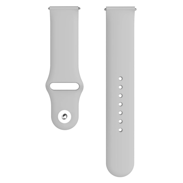 For Samsung Galaxy Watch Active2 Bluetooth Version 44mm Smart Watch Solid Color Silicone Watch Band, Size:L (Grey) - Watch Bands by buy2fix | Online Shopping UK | buy2fix