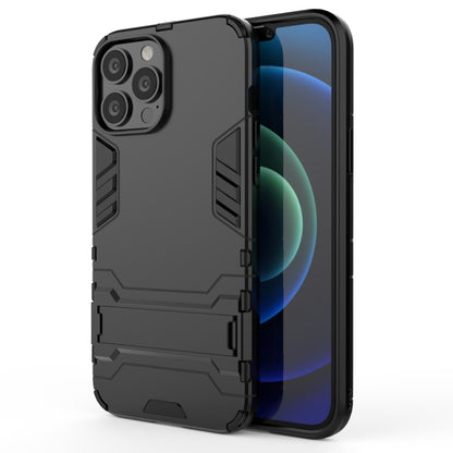 For iPhone 13 Pro Max PC + TPU Shockproof Protective Case with Invisible Holder (Black) - iPhone 13 Pro Max Cases by buy2fix | Online Shopping UK | buy2fix