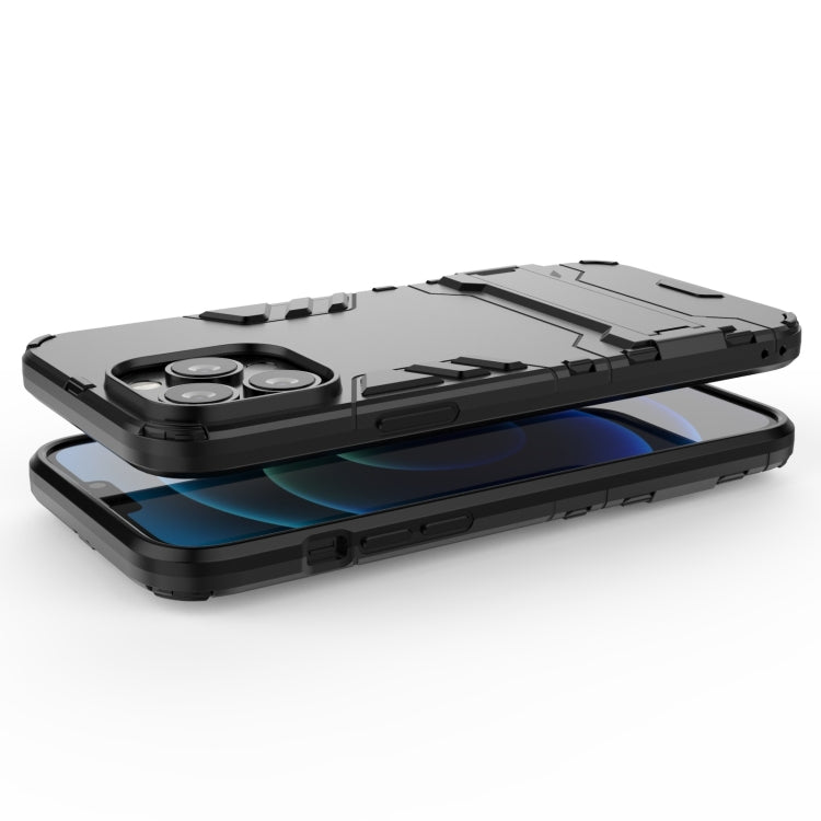 For iPhone 13 Pro Max PC + TPU Shockproof Protective Case with Invisible Holder (Black) - iPhone 13 Pro Max Cases by buy2fix | Online Shopping UK | buy2fix