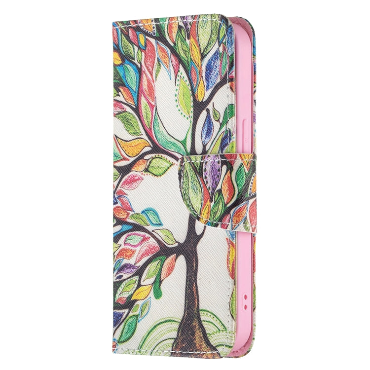 For iPhone 13 Colored Drawing Pattern Horizontal Flip Leather Case with Holder & Card Slots & Wallet(Tree of Life) - iPhone 13 Cases by buy2fix | Online Shopping UK | buy2fix