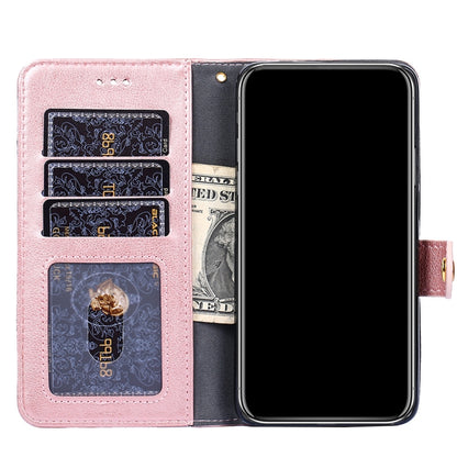 For OPPO Reno6 Pro 5G Zipper Bag PU + TPU Horizontal Flip Leather Case with Holder & Card Slot & Wallet & Lanyard(Rose Gold) - OPPO Cases by buy2fix | Online Shopping UK | buy2fix