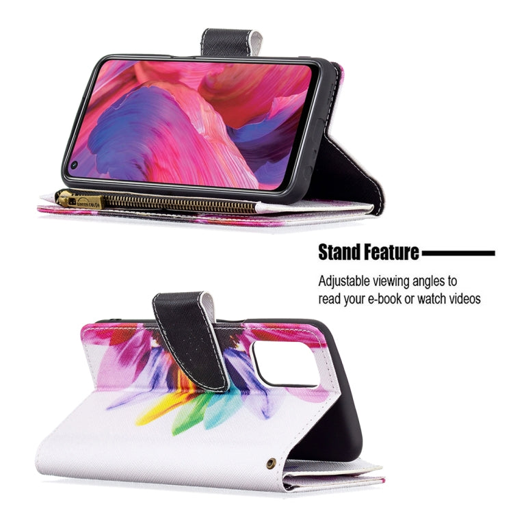 For OPPO A74 5G/A93 5G/A54 5G Colored Drawing Pattern Zipper Horizontal Flip Leather Case with Holder & Card Slots & Wallet(Sun Flower) - OPPO Cases by buy2fix | Online Shopping UK | buy2fix