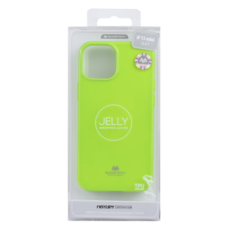 For iPhone 13 mini GOOSPERY JELLY Full Coverage Soft Case (Green) - iPhone 13 mini Cases by GOOSPERY | Online Shopping UK | buy2fix