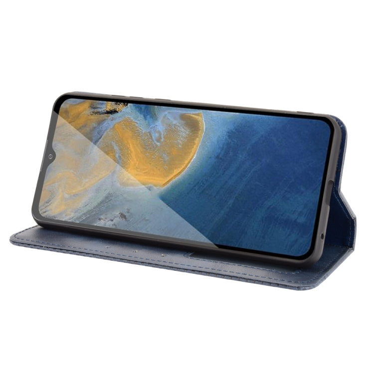 For ZTE Blade A51 Magnetic Buckle Retro Crazy Horse Texture Horizontal Flip Leather Case with Holder & Card Slots & Photo Frame(Blue) - ZTE Cases by buy2fix | Online Shopping UK | buy2fix