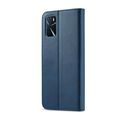 LC.IMEEKE Calf Texture Horizontal Flip Leather Case with Holder & Card Slots & Wallet For OPPO A16(Blue) - OPPO Cases by LC.IMEEKE | Online Shopping UK | buy2fix