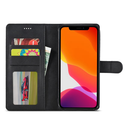 For iPhone 13 LC.IMEEKE Calf Texture Horizontal Flip Leather Case with Holder & Card Slots & Wallet(Black) - iPhone 13 Cases by LC.IMEEKE | Online Shopping UK | buy2fix