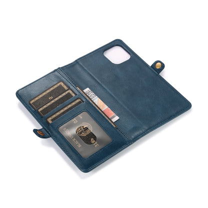 For iPhone 13 mini Strong Magnetic Detachable Horizontal Flip Leather Case with Card Slots & Wallet For  iPhone 13 Mini(Blue) - iPhone 13 mini Cases by buy2fix | Online Shopping UK | buy2fix