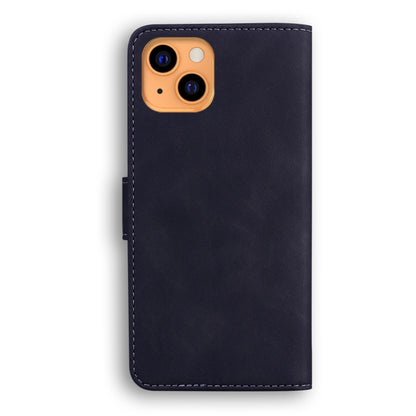 For iPhone 13 mini Skin Feel Pure Color Horizontal Flip Leather Case with Holder & Card Slots & Wallet (Black) - iPhone 13 mini Cases by buy2fix | Online Shopping UK | buy2fix