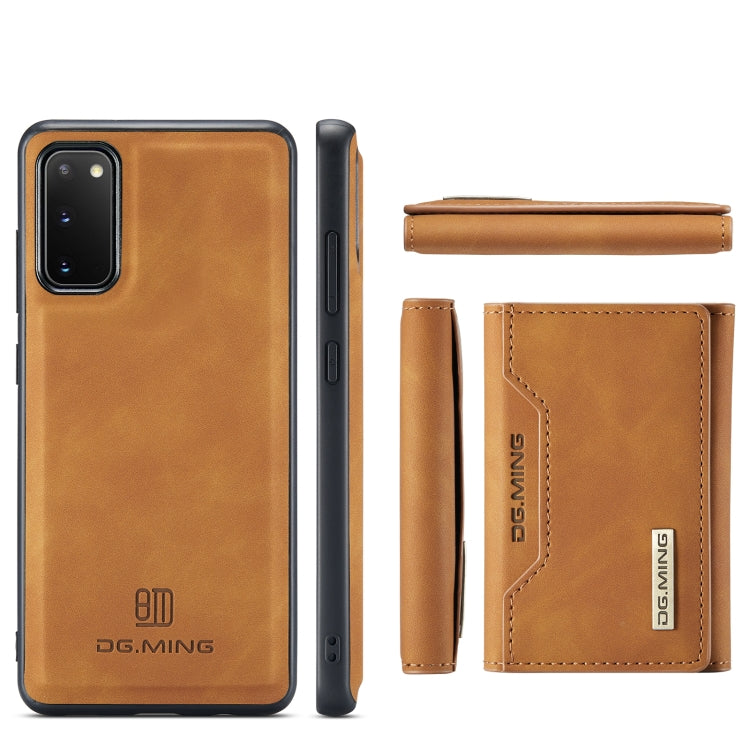 For Samsung Galaxy S20 DG.MING M2 Series 3-Fold Multi Card Bag Back Cover Shockproof Case with Wallet & Holder Function(Brown) - Galaxy Phone Cases by DG.MING | Online Shopping UK | buy2fix