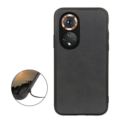 For Honor 50 Accurate Hole Two-color Calf Texture Shockproof Case(Black) - Honor Cases by buy2fix | Online Shopping UK | buy2fix