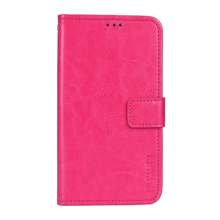 idewei Crazy Horse Texture Horizontal Flip Leather Case with Holder & Card Slots & Wallet For Tecno Spark 7P(Rose Red) - Tecno Cases by idewei | Online Shopping UK | buy2fix