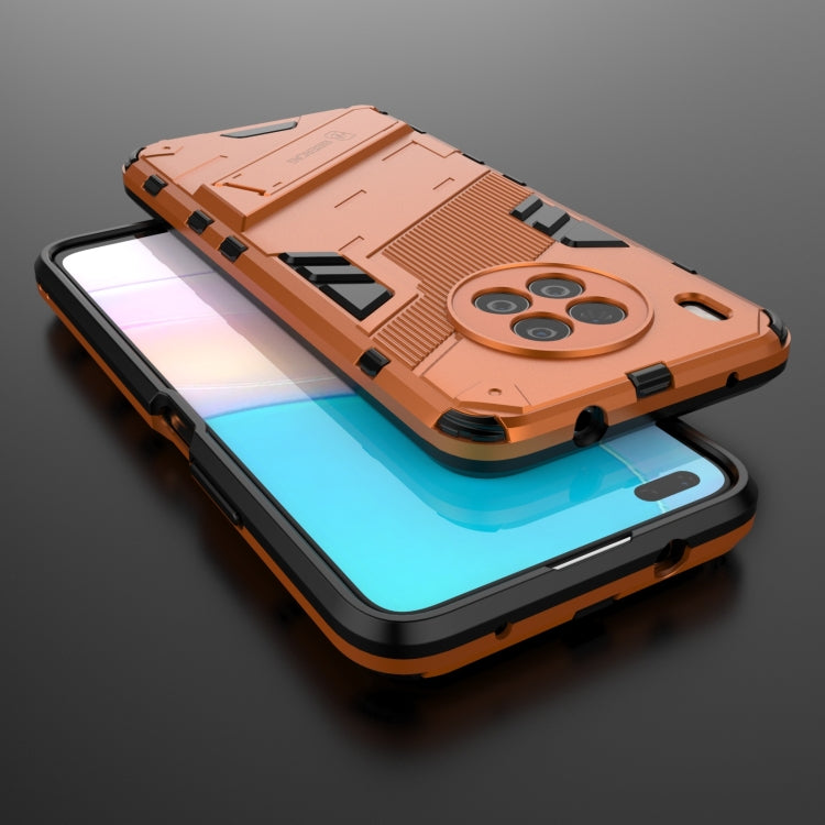 For Huawei nova 8i Foreign Version Punk Armor 2 in 1 PC + TPU Shockproof Case with Invisible Holder(Orange) - Huawei Cases by buy2fix | Online Shopping UK | buy2fix