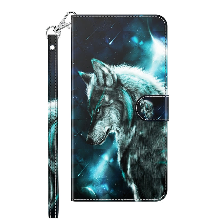 For iPhone 13 mini 3D Painting Pattern Horizontal Flip TPU + PU Leather Case with Holder & Card Slots & Wallet (Wolf) - iPhone 13 mini Cases by buy2fix | Online Shopping UK | buy2fix