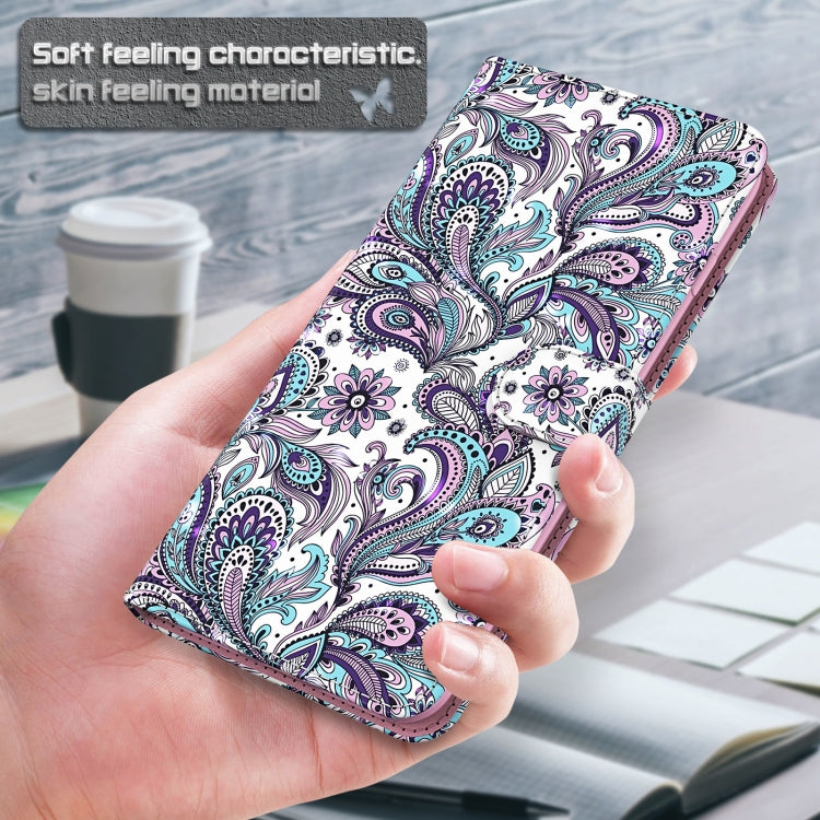 For iPhone 13 3D Painting Pattern Horizontal Flip TPU + PU Leather Case with Holder & Card Slots & Wallet(Swirl Pattern) - iPhone 13 Cases by buy2fix | Online Shopping UK | buy2fix