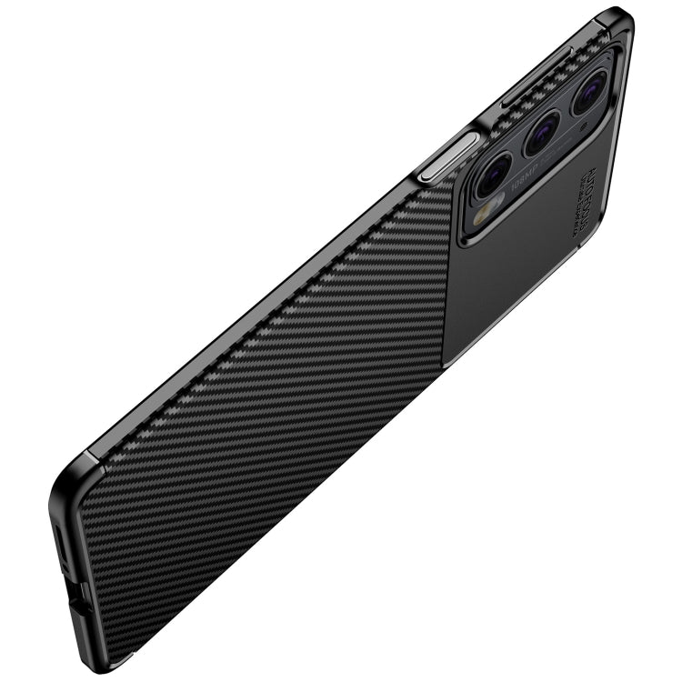 For Motorola Moto Edge 20 Carbon Fiber Texture Shockproof TPU Case(Black) - Motorola Cases by buy2fix | Online Shopping UK | buy2fix