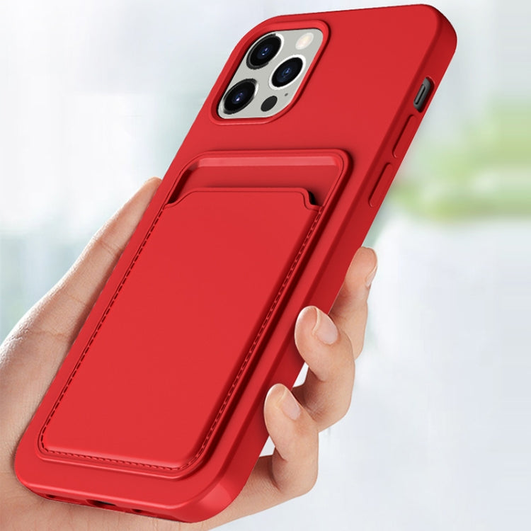 For iPhone 13 mini TPU + Flannel Lining Shockproof Case with Card Slots (Orange) - iPhone 13 mini Cases by buy2fix | Online Shopping UK | buy2fix