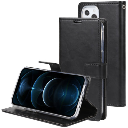 For iPhone 13 Pro Max GOOSPERY BLUE MOON Crazy Horse Texture Horizontal Flip Leather Case with Holder & Card Slot & Wallet (Black) - iPhone 13 Pro Max Cases by GOOSPERY | Online Shopping UK | buy2fix