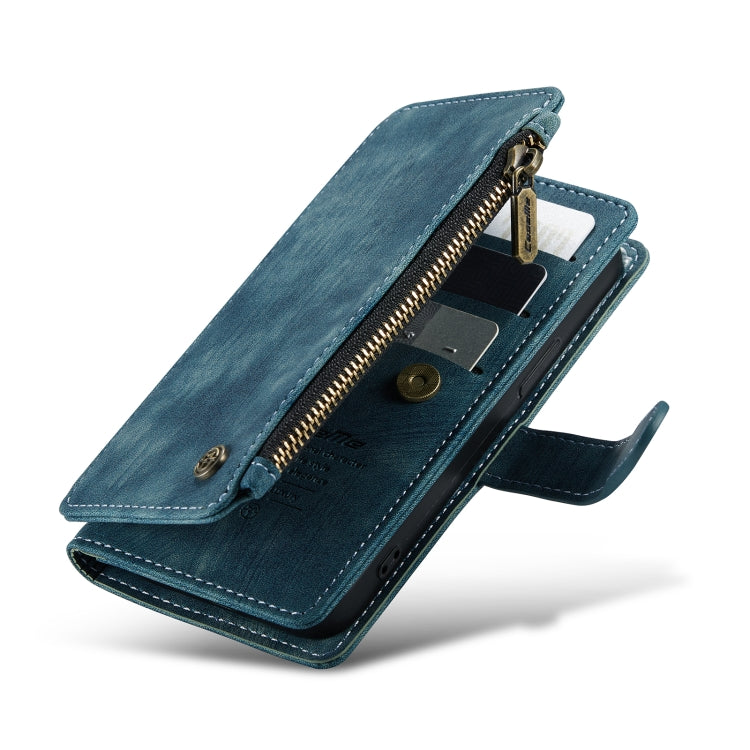 For iPhone 13 mini CaseMe-C30 PU + TPU Multifunctional Horizontal Flip Leather Case with Holder & Card Slot & Wallet & Zipper Pocket (Blue) - iPhone 13 mini Cases by CaseMe | Online Shopping UK | buy2fix