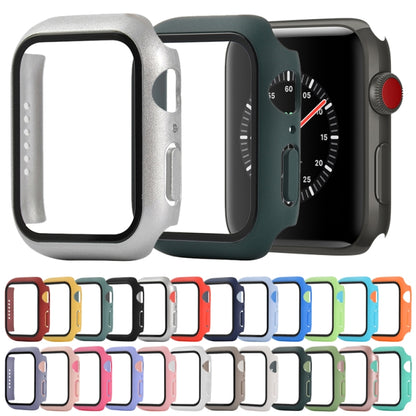 Shockproof PC+Tempered Glass Protective Case with Packed Carton For Apple Watch Series 3 & 2 & 1 42mm(Matte Transparent) - Watch Cases by buy2fix | Online Shopping UK | buy2fix