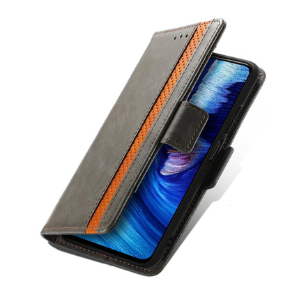 For Xiaomi Redmi Note 10 5G CaseNeo Business Splicing Dual Magnetic Buckle Horizontal Flip PU Leather Case with Holder & Card Slots & Wallet(Grey) - Xiaomi Cases by buy2fix | Online Shopping UK | buy2fix