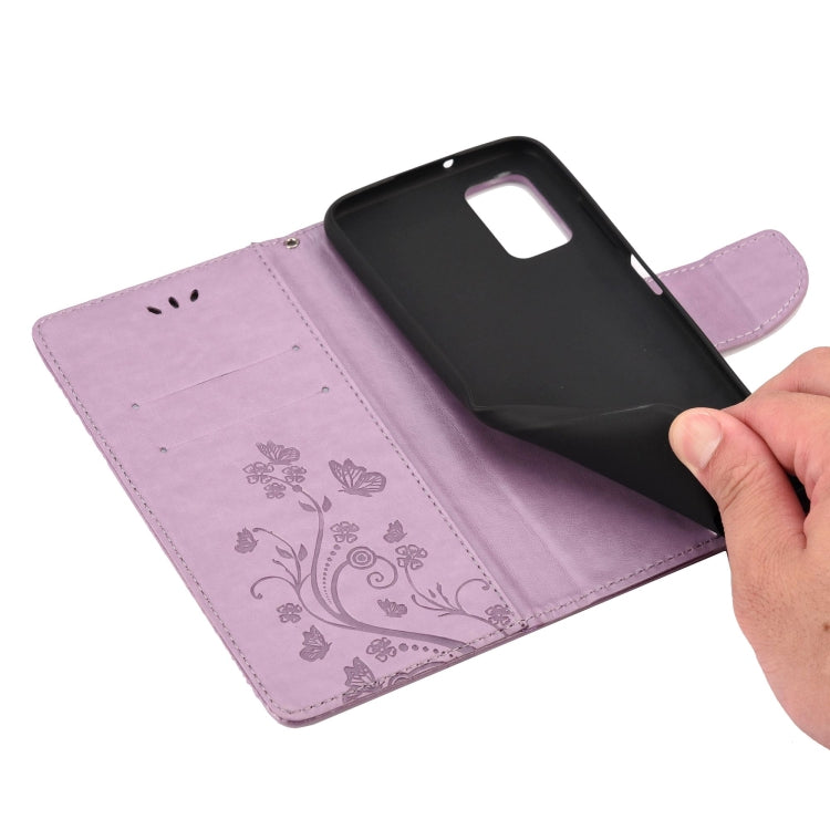 Butterfly Flower Pattern Horizontal Flip Leather Case with Holder & Card Slots & Wallet For Xiaomi Redmi 10(Light Purple) - Xiaomi Cases by buy2fix | Online Shopping UK | buy2fix